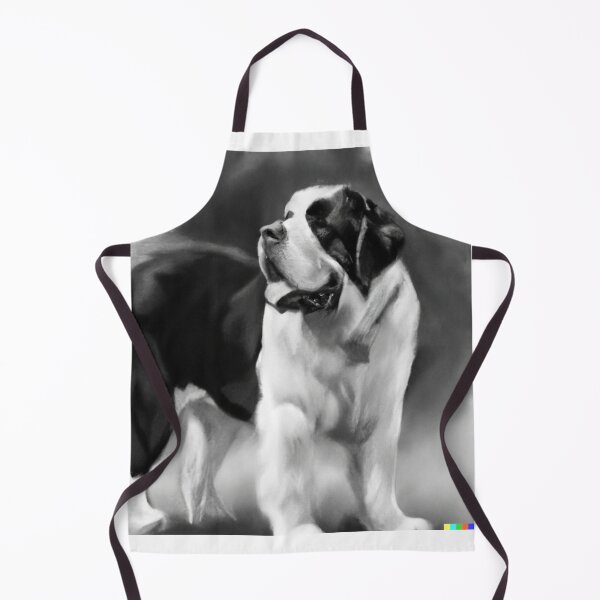 Item preview, St Bernard Black & White Painting designed and sold by Thorbo99.