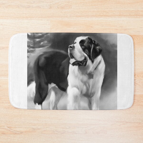 Item preview, St Bernard Black & White Painting designed and sold by Thorbo99.