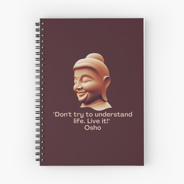 Item preview, Don't try to understand life. Live it! Osho Quote – AI generated image designed and sold by RetComly.