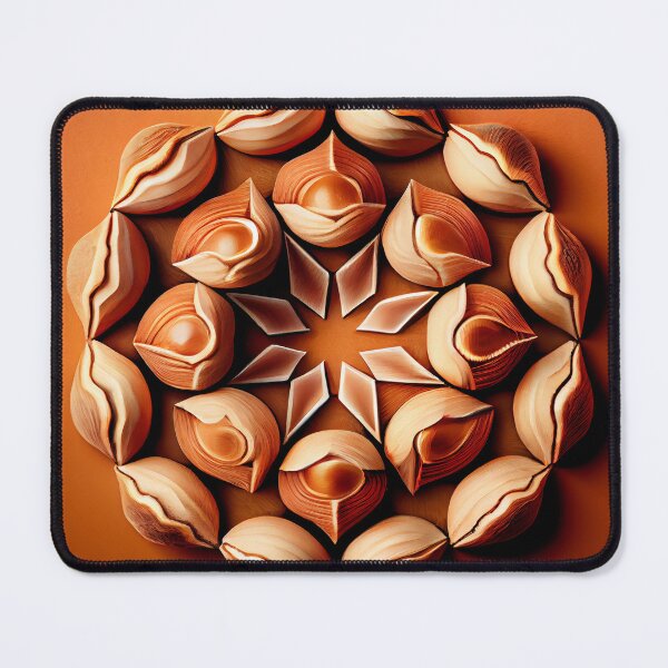 Item preview, Circular Bright Nut Pattern Digital Painting designed and sold by CodeAndColors.
