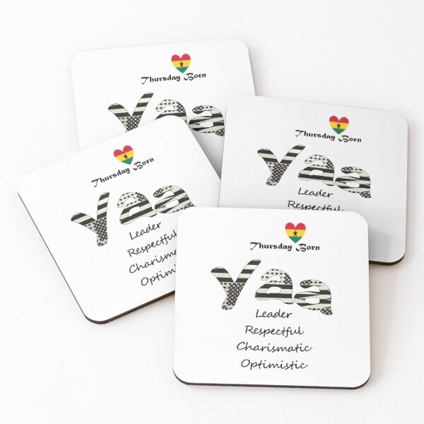 Item preview, Thursday Born Ghanaian Female Name 'Yaa' in black and white designed and sold by WhoWeAre.