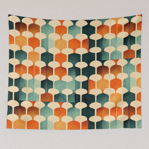 Item preview, Modernist Gingko Leaf Pattern designed and sold by Designs by Kool Kat.