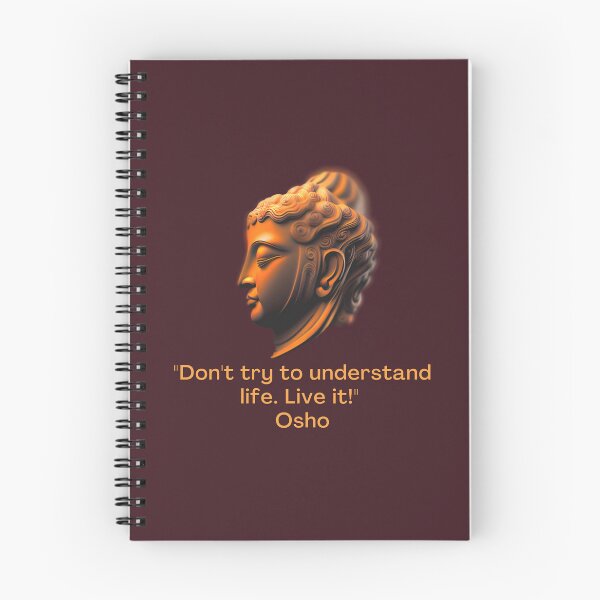 Item preview, Don't try to understand life. Live it! Osho Quote – AI generated image designed and sold by RetComly.
