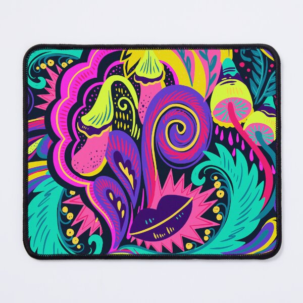 Item preview, Psychedelic Patterns Mushroom and Flowers designed and sold by Mindscyther.