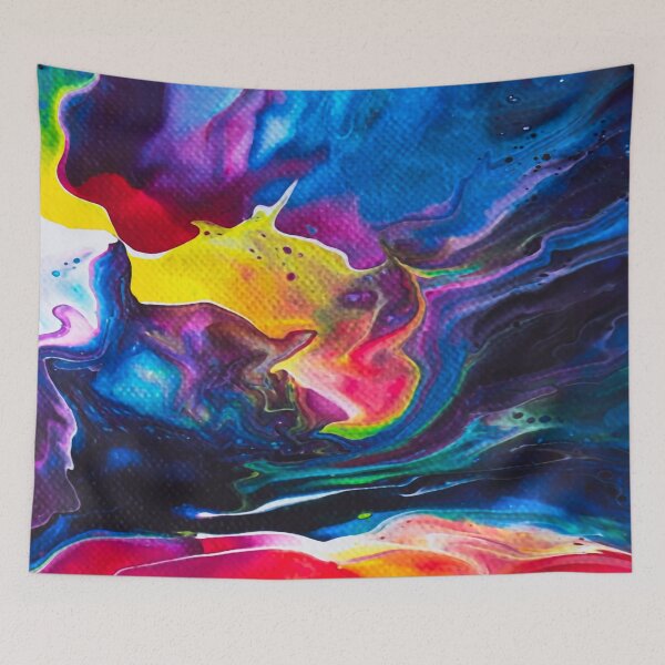 Item preview, Yellow Sun Flare (acrylic Dutch pour) designed and sold by Alane Fideler.