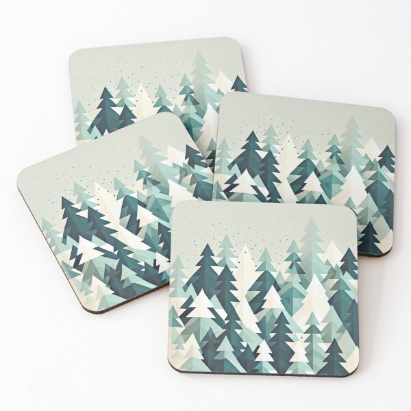 Item preview, Flat Christmas Winter Tree Pattern Digital Painting designed and sold by CodeAndColors.