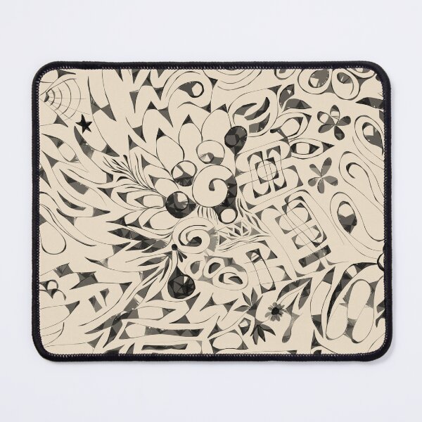 Item preview, Black and Cream Abstract Floral Pattern designed and sold by Kristi Duggins.