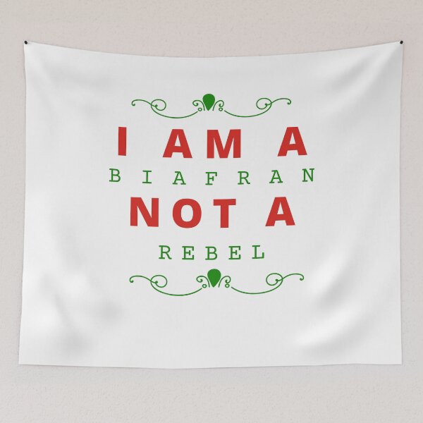 Item preview, I am a Biafran Not a rebel beautiful design color variation. On canvas, art print, tshirt,  and more designed and sold by BiafraUplift.