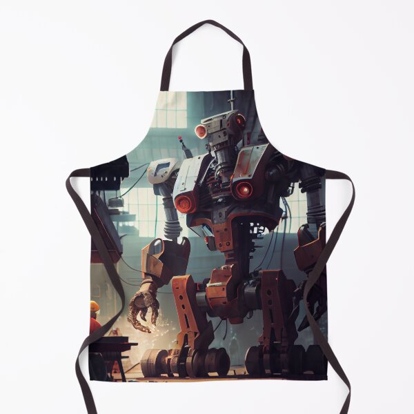 Item preview, Busy Worker Building Giant Robot Digital Painting designed and sold by CodeAndColors.