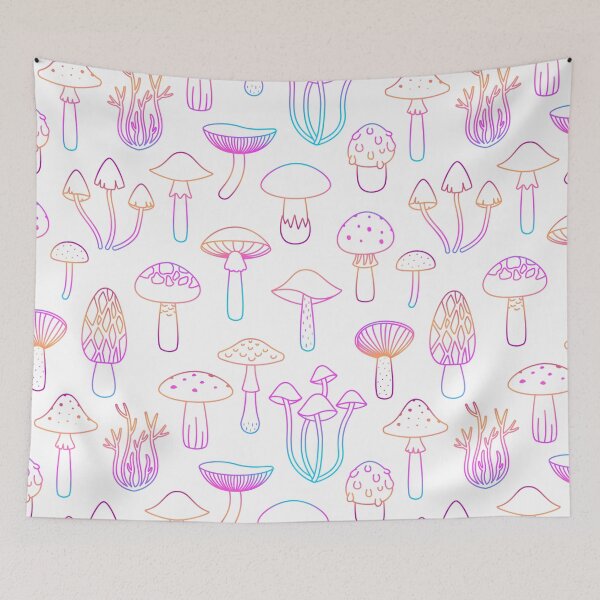 Item preview, Psychedelic Patterns Mushrooms Seamless designed and sold by Mindscyther.