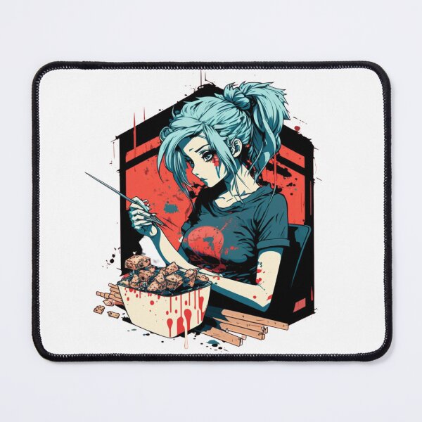Item preview, Anime Girl Eating Sushi  designed and sold by PurpleHydrogen.