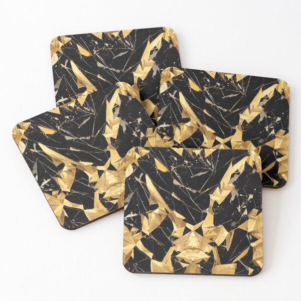 Item preview, Black and Golden marble abstract luxury design No3 designed and sold by angelisart.