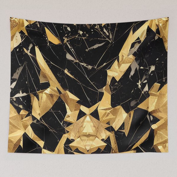 Item preview, Black and Golden marble abstract luxury design No3 designed and sold by angelisart.