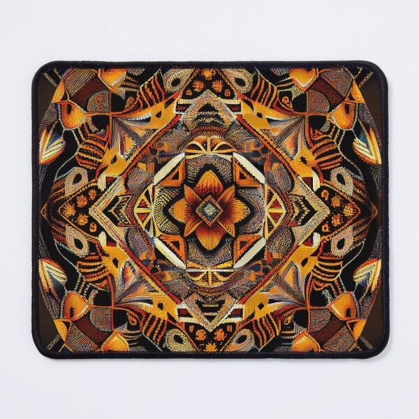 Item preview, Symmetrical Impressionist African Pattern Digital Painting designed and sold by CodeAndColors.