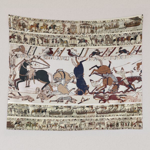 Item preview, THE BAYEUX TAPESTRY 1066,WAR HORSES AND NORMAN KNIGHTS COMBATTING HORSEBACK  designed and sold by BulganLumini.
