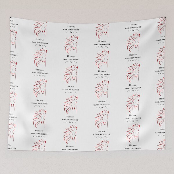 Item preview, Easily distracted by Horses designed and sold by Horse-Aholic.