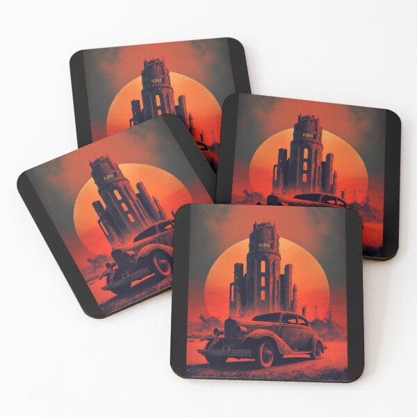Item preview, Dystopian Sunrise: A Post-Apocalyptic Hot Rod Scene for Fans of Brutalism and American Industry #10 designed and sold by RodZnRoll.