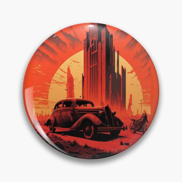 Item preview, Dystopian Sunrise: A Post-Apocalyptic Hot Rod Scene for Fans of Brutalism and American Industry #11 designed and sold by RodZnRoll.