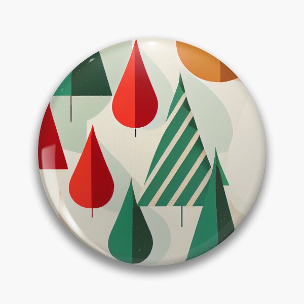 Item preview, Flat Floral Christmas Tree Pattern Digital Painting designed and sold by CodeAndColors.