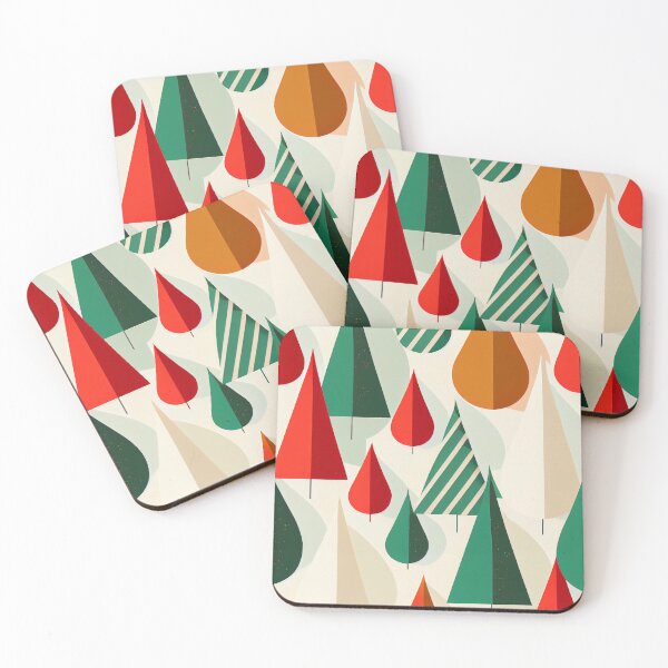 Item preview, Flat Floral Christmas Tree Pattern Digital Painting designed and sold by CodeAndColors.