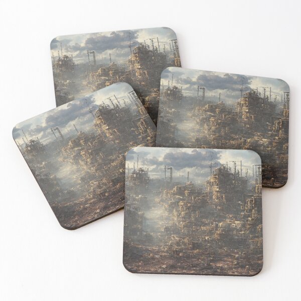 Item preview, Toxic wasteland wall art scene designed and sold by Metaverse8.