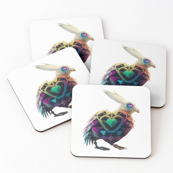 Item preview, Steampunk Art Deco Rabbit Bird Heart #9 designed and sold by Synthetic-Intel.