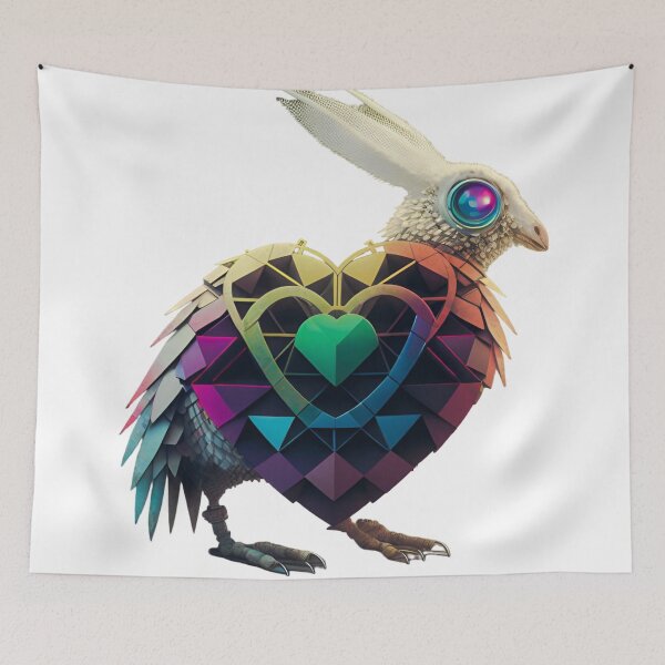 Artikelvorschau, Steampunk-Art-Deco-Kaninchen-Vogel-Herz #9 entworfen und verkauft von Synthetic-Intel.