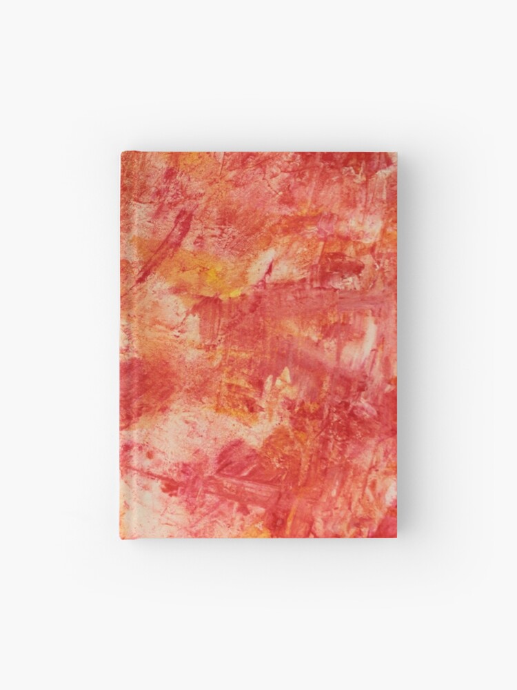 Thumbnail 1 of 3, Hardcover Journal, Abstract Orange Hand Painted designed and sold by heartsake.