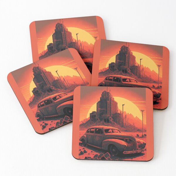 Item preview, Dystopian Sunrise: A Post-Apocalyptic Hot Rod Scene for Fans of Brutalism and American Industry #12 designed and sold by RodZnRoll.