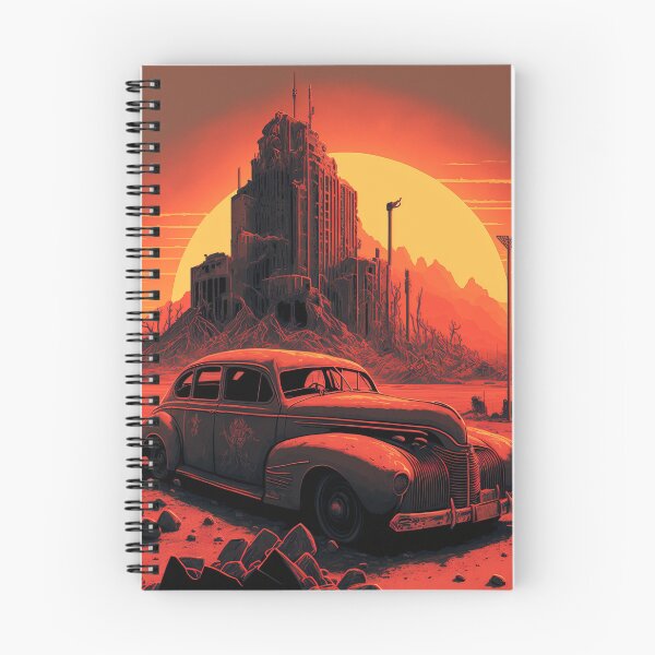 Item preview, Dystopian Sunrise: A Post-Apocalyptic Hot Rod Scene for Fans of Brutalism and American Industry #12 designed and sold by RodZnRoll.