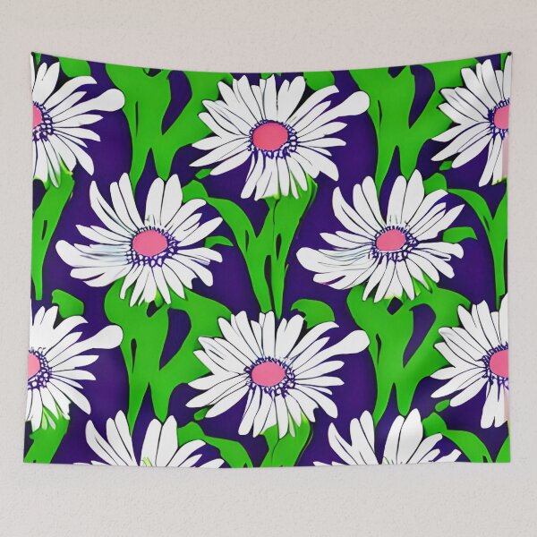Item preview, Purple daisy flower pattern designed and sold by gramizzia.
