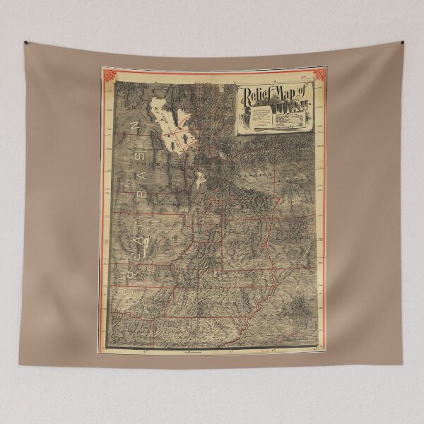 Item preview, Relief Map of Utah (1895) designed and sold by allhistory.