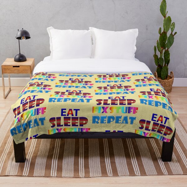 Item preview,  Eat sleep fix stuff repeat designed and sold by sabre Quell.