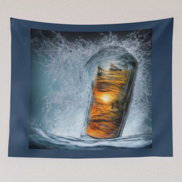 Item preview, A ship in a bottle - water. designed and sold by Maniock.