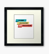Cotton Armor RPG Role Playing Framed Print
