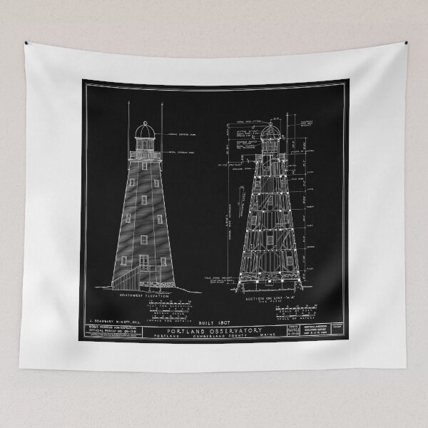 Item preview, Portland Maine Observatory Blueprint 1936 designed and sold by Daniel Hagerman.