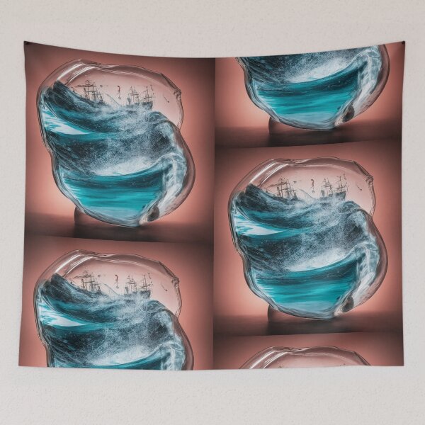 Item preview, A large old ship in a stormy sea. designed and sold by Maniock.