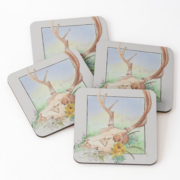 Item preview, Deer Skull and Wildflowers designed and sold by KatKasteel.