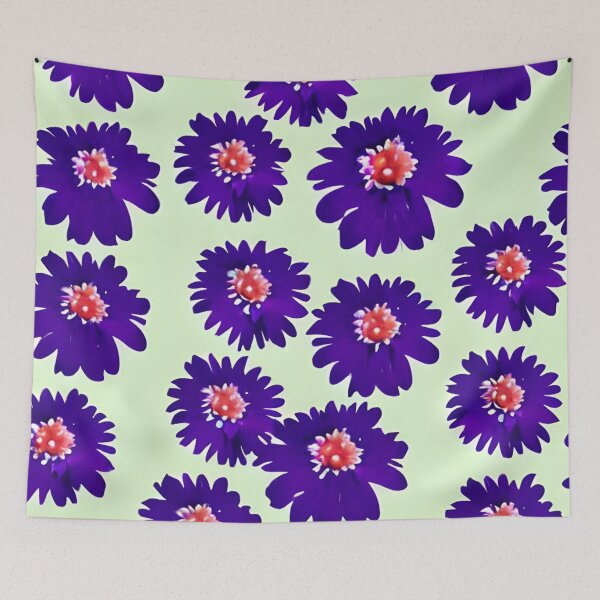 Item preview, Purple daisy flower pattern designed and sold by gramizzia.