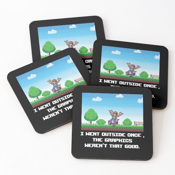 Item preview,  funny onewheel design pixel art For video games lovers  - i went outside once the graphics weren't that good  designed and sold by QUEEN-WIVER.