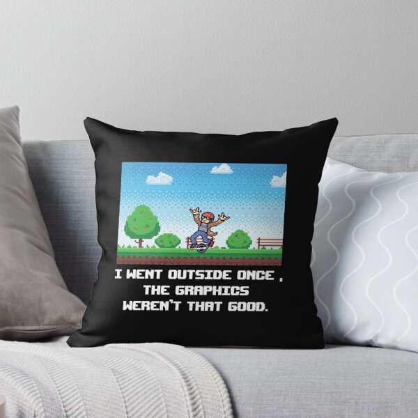 Item preview,  funny onewheel design pixel art For video games lovers  - i went outside once the graphics weren't that good  designed and sold by QUEEN-WIVER.