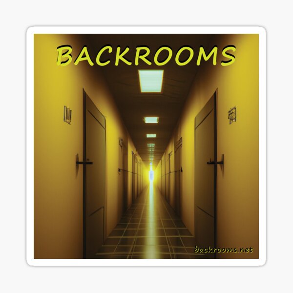 Backrooms endless yellow walls and liminal spaces Sticker for