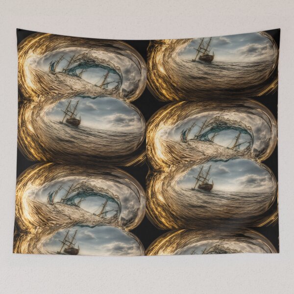 Item preview, Storm in a bottle with a ship. designed and sold by Maniock.
