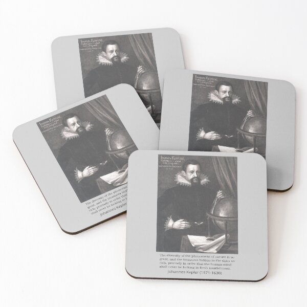 Item preview, Johannes Kepler portrait and quote designed and sold by abrazol.