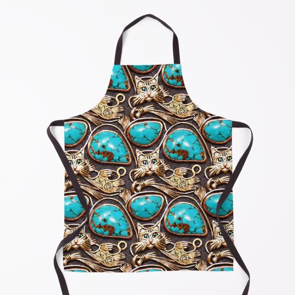 Item preview, Golden Cat Turquoise Gemstone Jewels Fine Art Lapidary Print by BadassBazaar designed and sold by BadassBazaar.