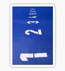 Numbers on Blue Sticker