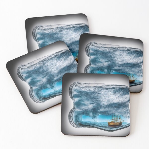 Item preview, A ship in a bottle while storm. designed and sold by Maniock.