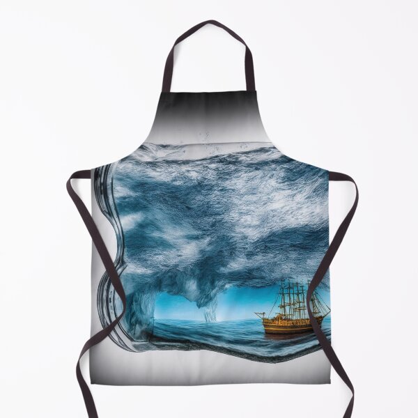 Item preview, A ship in a bottle while storm. designed and sold by Maniock.