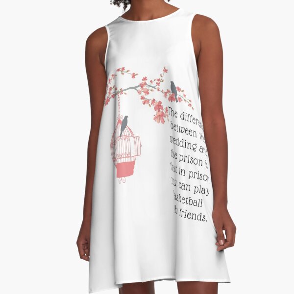 Junggeselle Ehe Ist Sehr Gut Ich Bin In Vielen Gewesen Hochzeit Braut Ehemann Lustig Verlobt Lustiges Verheiratetes Paar A Linien Kleid Von Coolinc Redbubble