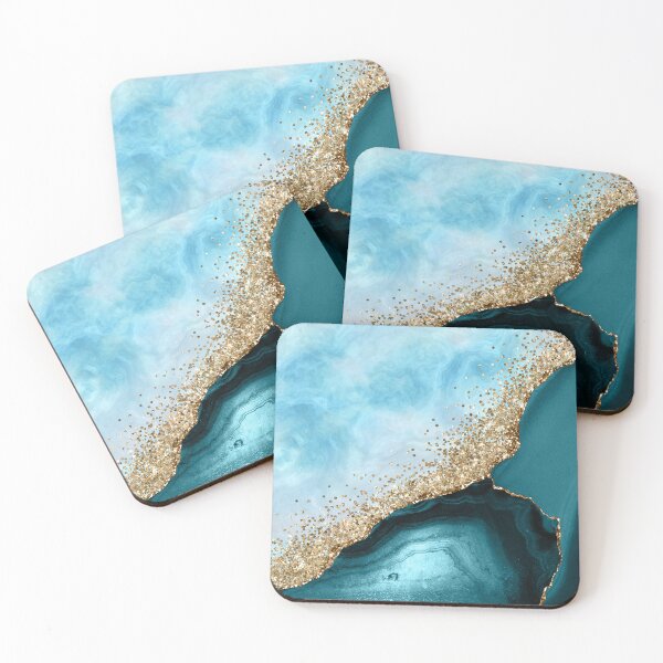 Item preview, Blue Agate Marble  designed and sold by TrendyGlitter.